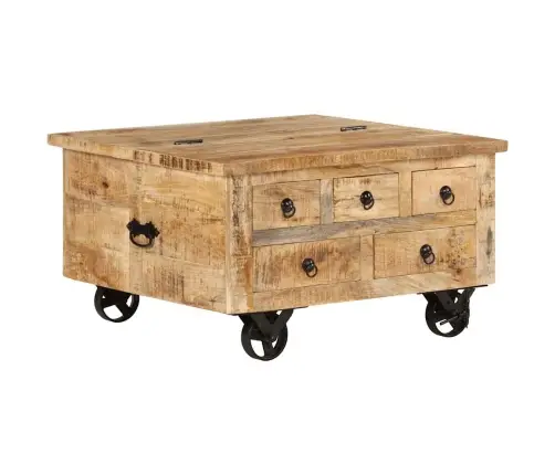 Kafijas Galdiņš, 70X70X40 Cm, Mango Koks Vidaxl