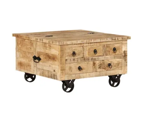 Kafijas Galdiņš, 70X70X40 Cm, Mango Koks Vidaxl