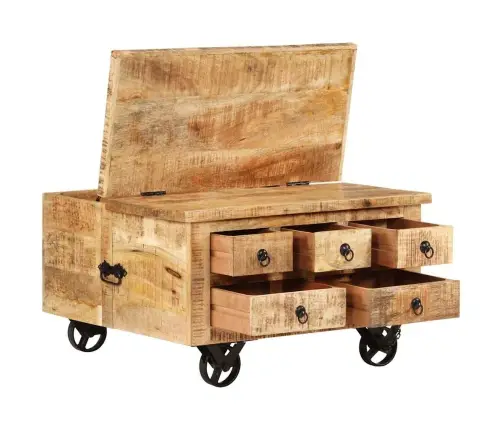 Kafijas Galdiņš, 70X70X40 Cm, Mango Koks Vidaxl