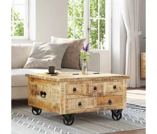 Kafijas Galdiņš, 70X70X40 Cm, Mango Koks Vidaxl