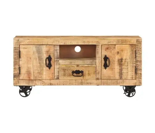 Tv Skapītis, 110X30X50 Cm, Neapstrādāts Mango Koks Vidaxl