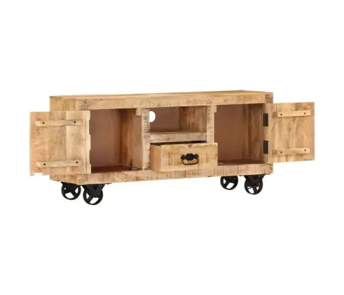 Tv Skapītis, 110X30X50 Cm, Neapstrādāts Mango Koks Vidaxl