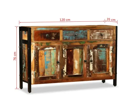 Spintelė, Masyvi Perdirbta Mediena, 120X35X76Cm Spintelė, Masyvi Perdirbta Mediena, 120X35X76Cm