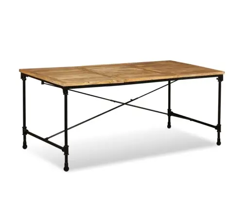 Virtuves Galds, 180 Cm, Mango Masīvkoks     Vidaxl