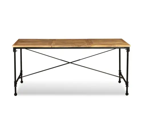 Virtuves Galds, 180 Cm, Mango Masīvkoks     Vidaxl