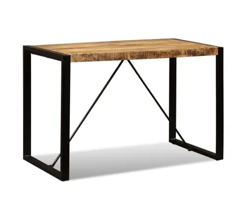 Virtuves Galds, 120 Cm, Neapstrādāts Mango Masīvkoks           Vidaxl