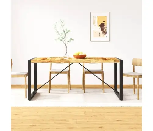 Virtuves Galds, 180 Cm, Neapstrādāts Mango Masīvkoks Vidaxl