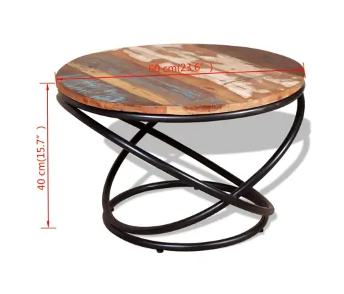 Kafijas Galdiņš, 60X60X40 Cm, Pārstrādāts Koks Vidaxl