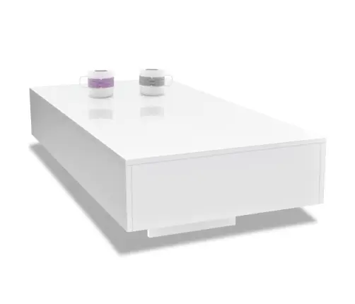 Kafijas Galdiņš, Spīdīgs, Balts   Vidaxl Kafijas Galdiņš, Spīdīgs, Balts   Vidaxl