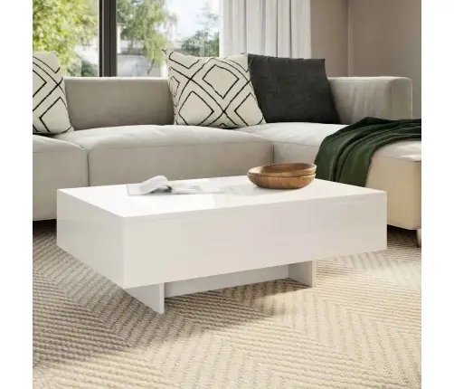 Kafijas Galdiņš, Spīdīgs, Balts   Vidaxl