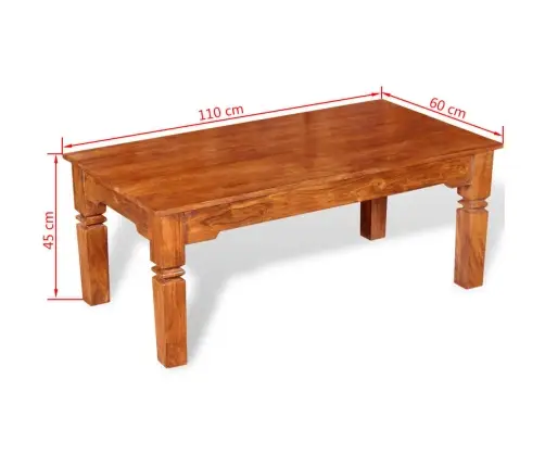 Kafijas Galdiņš, 110X60X45 Cm, Masīvkoks Vidaxl Kafijas Galdiņš, 110X60X45 Cm, Masīvkoks Vidaxl
