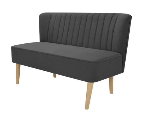 Auduma Dīvāns, 117X55,5X77 Cm, Tumši Pelēks    Vidaxl