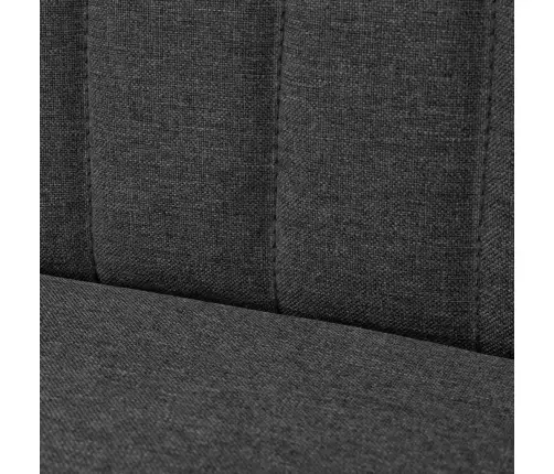 Auduma Dīvāns, 117X55,5X77 Cm, Tumši Pelēks    Vidaxl