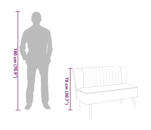 Diivan Kaugas, 117 X 55,5 X 77 cm Kollane