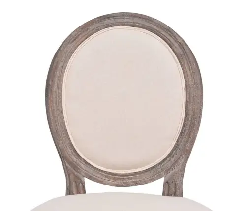 Virtuves Krēsli, 2 Gab., Krēmkrāsas Audums Vidaxl