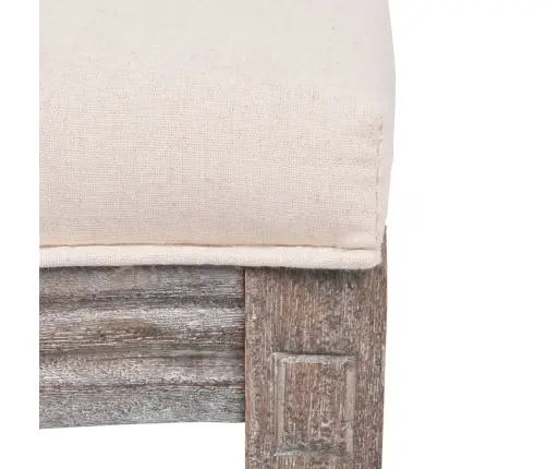 Virtuves Krēsli, 4 Gab., Krēmkrāsas Audums Vidaxl