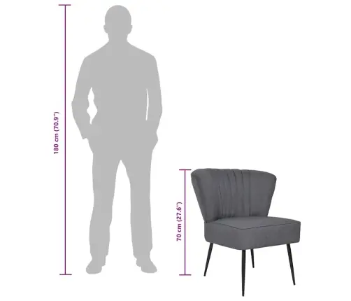 Atpūtas Krēsls, Tumši Pelēks Audums Vidaxl