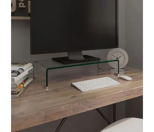 Tv Statīvs, Monitora Paliktnis, 60X25X11Cm, Caurspīdīgs Stikls Vidaxl