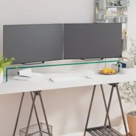 Tv Stovas/Monitoriaus Pakyla, Skaidrus Stiklas, 120X30X13 Cm
