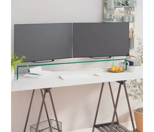 Telerialus Klaasist 120 X 30 X 13 Cm Läbipaistev Telerialus Klaasist 120 X 30 X 13 Cm Läbipaistev