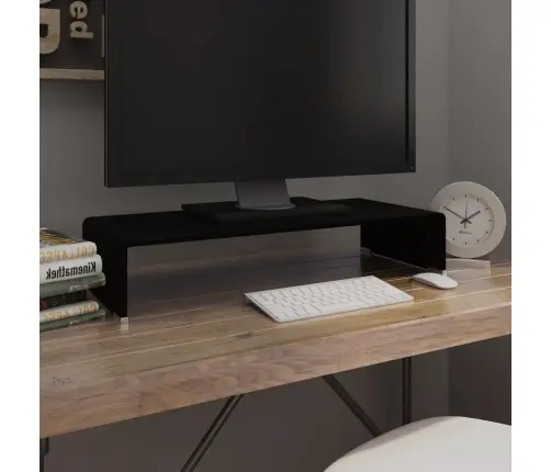 Telerialus Klaasist 70 X 30 X 13 Cm Must