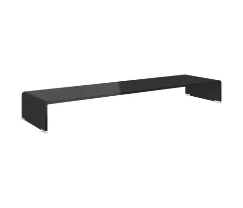 Tv Statīvs, Monitora Paliktnis, 110X30X13 Cm, Melns Stikls Vidaxl
