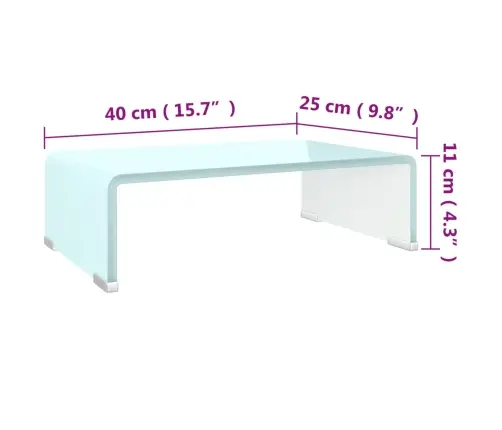 Tv Statīvs, Monitora Paliktnis, 40X25X11 Cm, Zaļš Stikls Vidaxl
