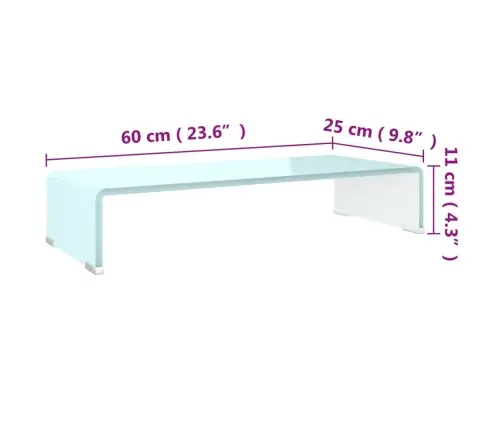 Tv Statīvs, Monitora Paliktnis, 60X25X11 Cm, Zaļš Stikls Vidaxl