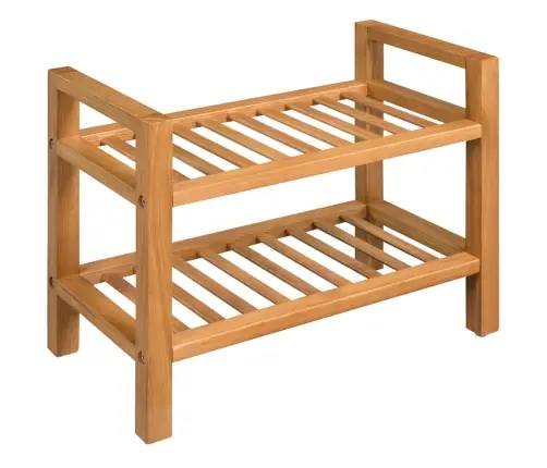 Apavu Skapis Ar 2 Plauktiem, 50X27X40 Cm, Ozola Masīvkoks Vidaxl