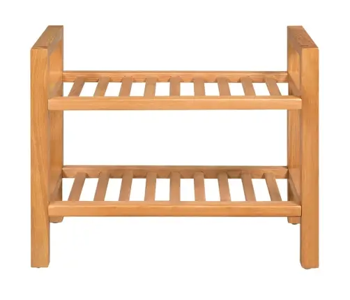 Apavu Skapis Ar 2 Plauktiem, 50X27X40 Cm, Ozola Masīvkoks Vidaxl