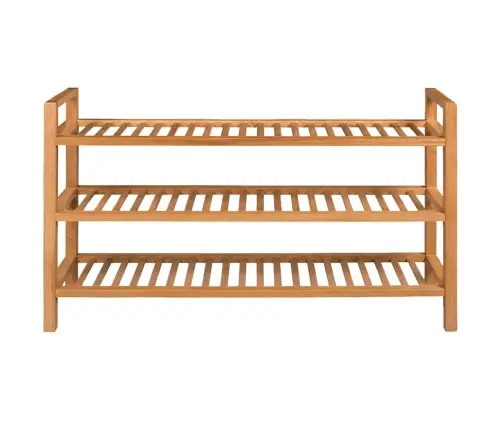 Apavu Skapis Ar 3 Plauktiem, 100X27X60 Cm, Ozola Masīvkoks Vidaxl