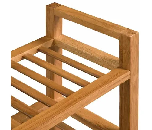 Apavu Skapis Ar 3 Plauktiem, 100X27X60 Cm, Ozola Masīvkoks Vidaxl