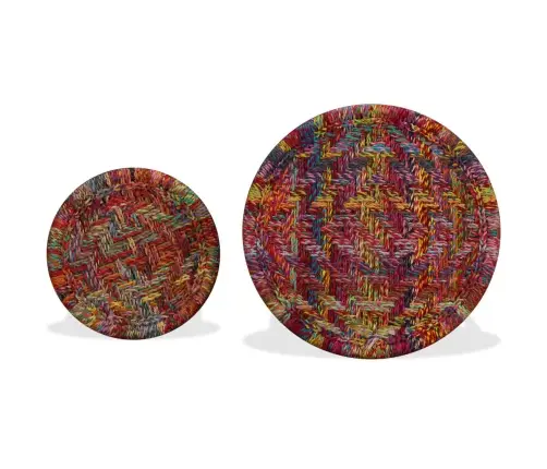 Kafijas Galdiņi, 2 Gab., Pīts Audums, Daudzkrāsains Vidaxl