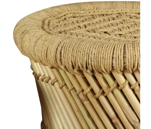 Taburetes, 2 Gab., Bambuss, Džuta Vidaxl