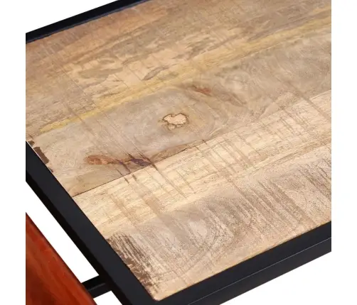 Kafijas Galdiņš Ar Žurnālu Turētāju No Īstas Ādas, 110X50X45 Cm Vidaxl