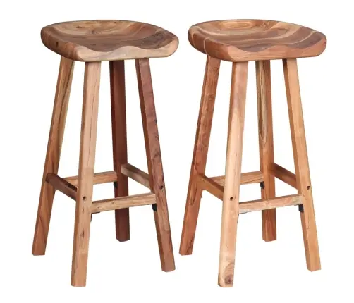 Bāra Krēsli, 2 Gab., Akācijas Masīvkoks Vidaxl