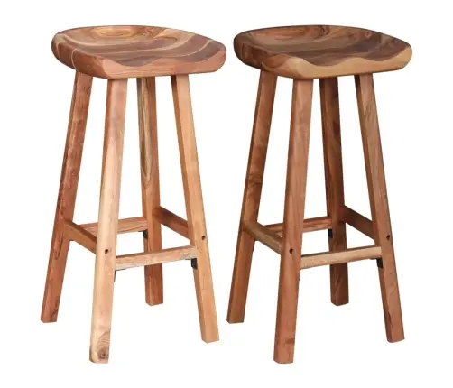 Bāra Krēsli, 2 Gab., Akācijas Masīvkoks Vidaxl