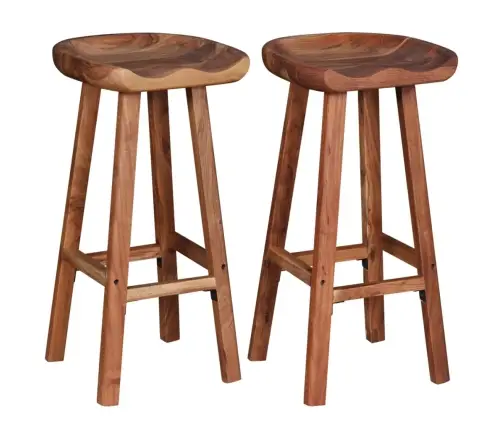 Bāra Krēsli, 2 Gab., Akācijas Masīvkoks Vidaxl