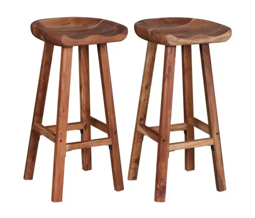 Bāra Krēsli, 2 Gab., Akācijas Masīvkoks Vidaxl