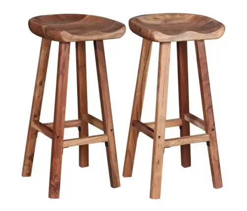 Bāra Krēsli, 2 Gab., Akācijas Masīvkoks Vidaxl