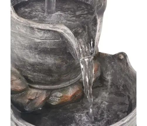 Ūdens Strūklaka Ar Ūdenskrānu Un Spaiņiem, Polirezīns Vidaxl