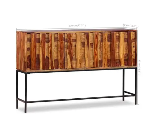 Skapītis, 120X30X80 Cm, Masīvs Rožkoks Vidaxl