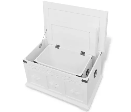 Kastes, Lādes, 2 Gab., Baltas Vidaxl