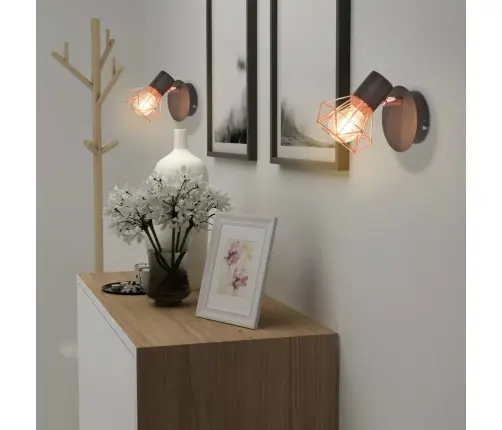 Sieninės Lemputės, 2Vnt., E14, Juoda Ir Vario Spalva