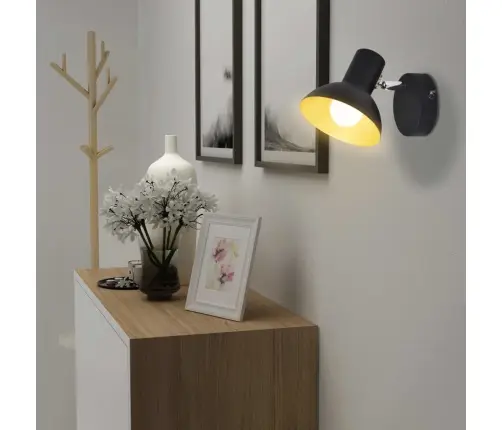 Lubiniai Šviestuvai Su 2 E27 Lemp., 2Vnt., Juoda Ir Auksinė