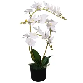 Dirbtinė Orchidėja Su Vazonu, 65 cm Balta