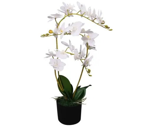 Dirbtinė Orchidėja Su Vazonu, 65 cm Balta