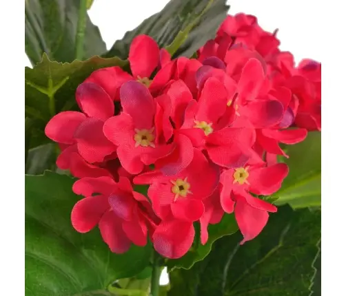 Kunsttaim Hortensia Potiga, 60 cm Punane