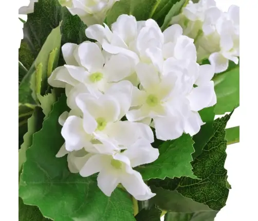 Kunsttaim Hortensia Potiga, 60 cm Valge