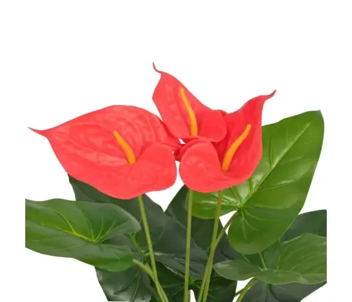Kunsttaim Antuurium Potiga, 45 cm Punane Ja Kollane